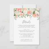 Perzik en Kaart met details over het huwelijk (Voorkant)