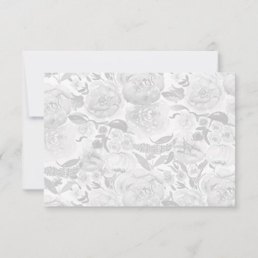 Perzik en koraal bloemen bloemenbruiloft RSVP kaartje (Achterkant)