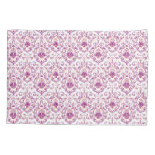 Perzik en Paarse Damask Floral Elegant Pattern Kussensloop (Achterkant)