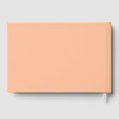 Perzik en Roos Gold Foil Wedding Gastenboek (Achterkant)