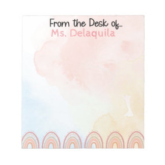 Perzik en roze tinten Gepersonaliseerd Notitieblok