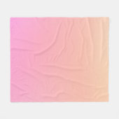 Perzik en roze verloop fleece deken (Voorkant (Horizontaal))