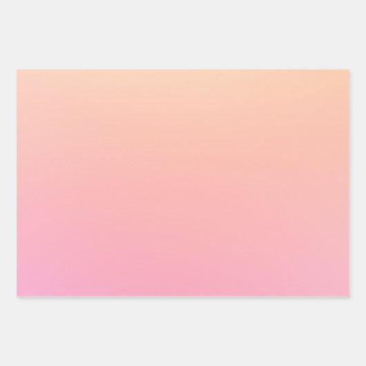 Perzik en roze verloop inpakpapier vel (Voorkant)