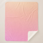Perzik en roze verloop sherpa deken (Voorkant)