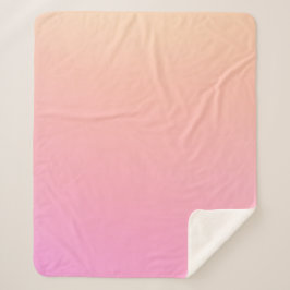 Perzik en roze verloop sherpa deken