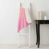 Perzik en roze verloop sherpa deken (In situ)