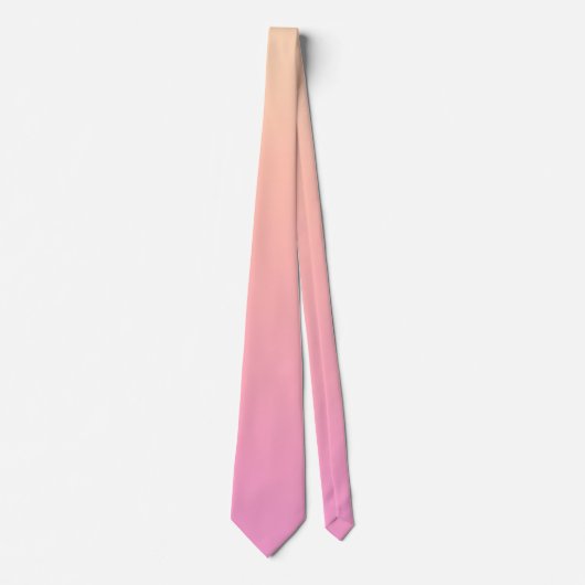 Perzik en roze verloop stropdas (Voorkant)