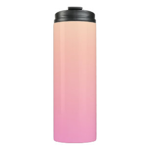 Perzik en roze verloop thermosbeker