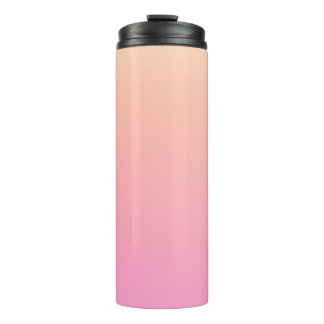 Perzik en roze verloop thermosbeker