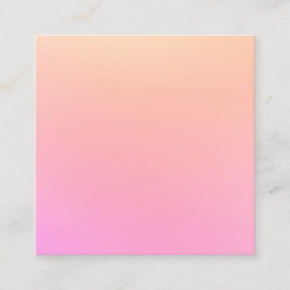 Perzik en roze verloop vierkante visitekaartje