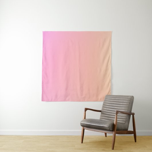 Perzik en roze verloop wandkleed (In Situ (horizontaal))