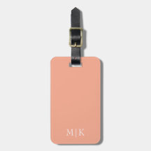 Perzik en wit | Modern monogram