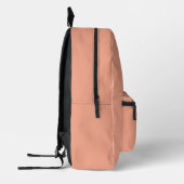 Perzik en wit | Modern monogram Bedrukte Rugzak (Links)