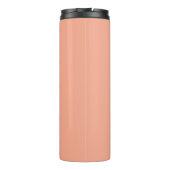 Perzik en wit | Modern monogram Thermosbeker (Achterkant)