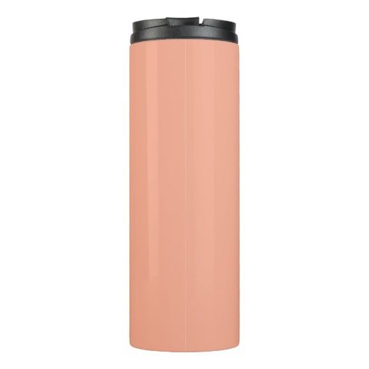 Perzik en wit | Modern monogram Thermosbeker (Achterkant)