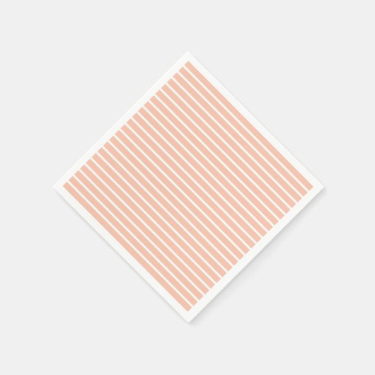 Perzik en witte strepen servetten (Hoek)