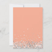 Perzik en Zilveren Feest Dank Je Kaart (Achterkant)