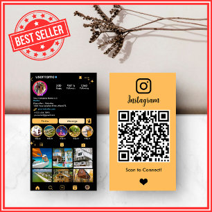 Perzik Esthetische Vastgoedmakelaar Instagram QR Visitekaartje