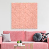 Perzik faux glitter canvas afdruk (Insitu (Woonkamer))