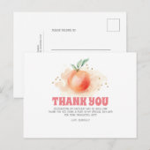 Perzik Fruit Zoet Dank u Briefkaart (Voorkant / Achterkant)