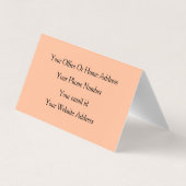 Perzik Fuzz Abrikoos Sinaasappel Roze Custom 2024 Visitekaartjes (Achterkant)