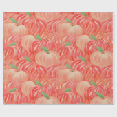 Perzik Fuzz Abstract Botanisch Fruitig Patroon 11 Cadeaupapier (Vlak)