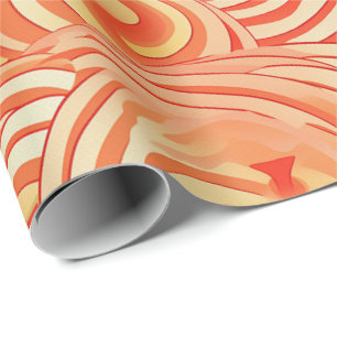 Perzik Fuzz Abstract Botanisch Fruitig Patroon 13 Cadeaupapier