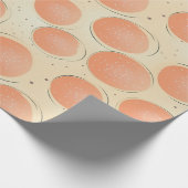 Perzik Fuzz Abstract Botanisch Fruitig Patroon 18 Cadeaupapier (Hoek)