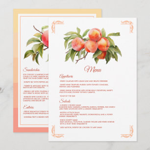 Perzik Fuzz Baby Shower Menu