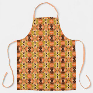 Perzik Fuzz Boho Shabby Chic Geometrische Abstract Schort