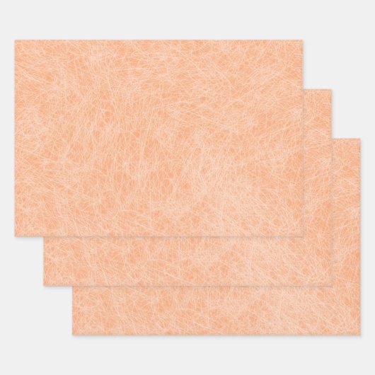 Perzik Fuzz Faux Leder Inpakpapier Vel (Set)