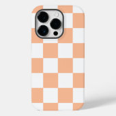 Perzik Fuzz geruit Gingham patroon Case-Mate iPhone Case (Achterkant)