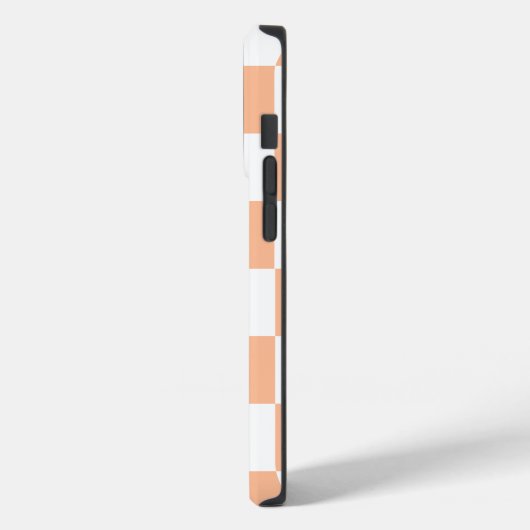 Perzik Fuzz geruit Gingham patroon Case-Mate iPhone Case (Achterkant / Links)