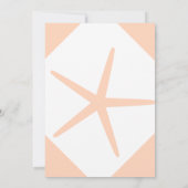 Perzik Fuzz Zeester Elegant Tropisch Strand Bruilo Kaart (Achterkant)