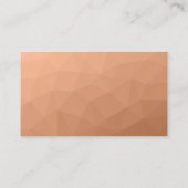 Perzik geometrisch mesh patroon QR code Monogram Visitekaartje (Achterkant)