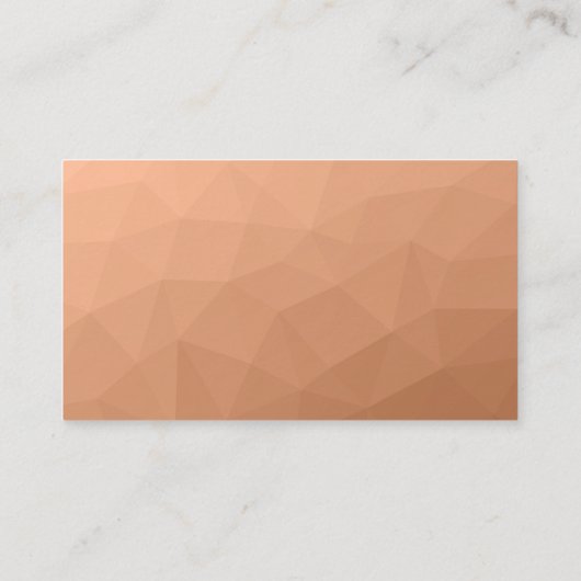 Perzik geometrisch mesh patroon QR code Monogram Visitekaartje (Achterkant)