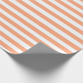 Perzik gestreept cadeaupapier (Hoek)
