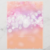 Perzik Glow Sparkle Lights Glam Party Event Flyer (Achterkant)