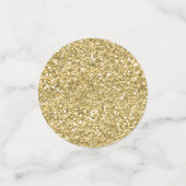 Perzik Goud Bloemen Verjaardag Confetti (Kleine voorkant)