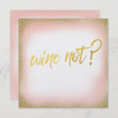 Perzik Gouden Wijn Niet Uitnodiging Parel (Voorkant / Achterkant)