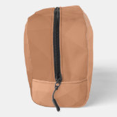 Perzik gradiënt geometrisch mesh patroon Monogram Toilettasje (Rechts)