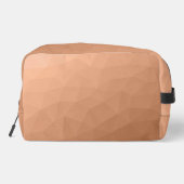 Perzik gradiënt geometrisch mesh patroon Monogram Toilettasje (Achterkant)