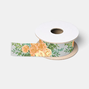 Perzik & Grijze pony's en Roos Floral Wedding Lint