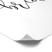 Perzik groen bloemstuk bruidsfeest welkomstbord poster (Hoek)