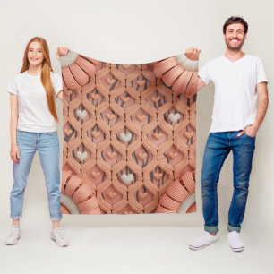 Perzik Haakpatroon Tijger Patroon Worpdeken – Knus Fleece Deken