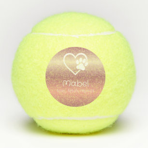 Perzik Hond Naam Tennisbal 'gooien, apporteren, he Tennisballen