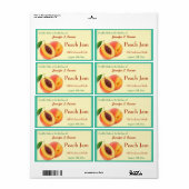 Perzik Jam of Behoudt Canning Jar Etiket (Full Sheet)