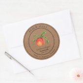 Perzik Jelly Kraft papier potje Rond label (Envelop)
