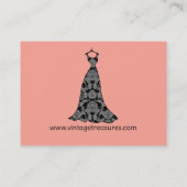 Perzik Jurk Pet Mode Diva Visitekaartje (Achterkant)