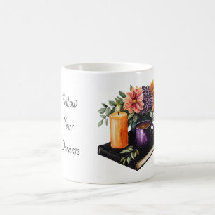 Perzik Kaars Bloemen Koffiemok